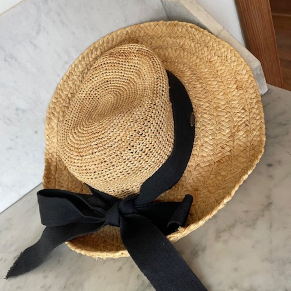 THE SCALA COLLECTION Rockport Big Brim Straw Sun Hat Vintage
